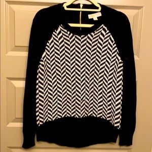 Michael Michael Kors Chevron Black & Cream Sweater
